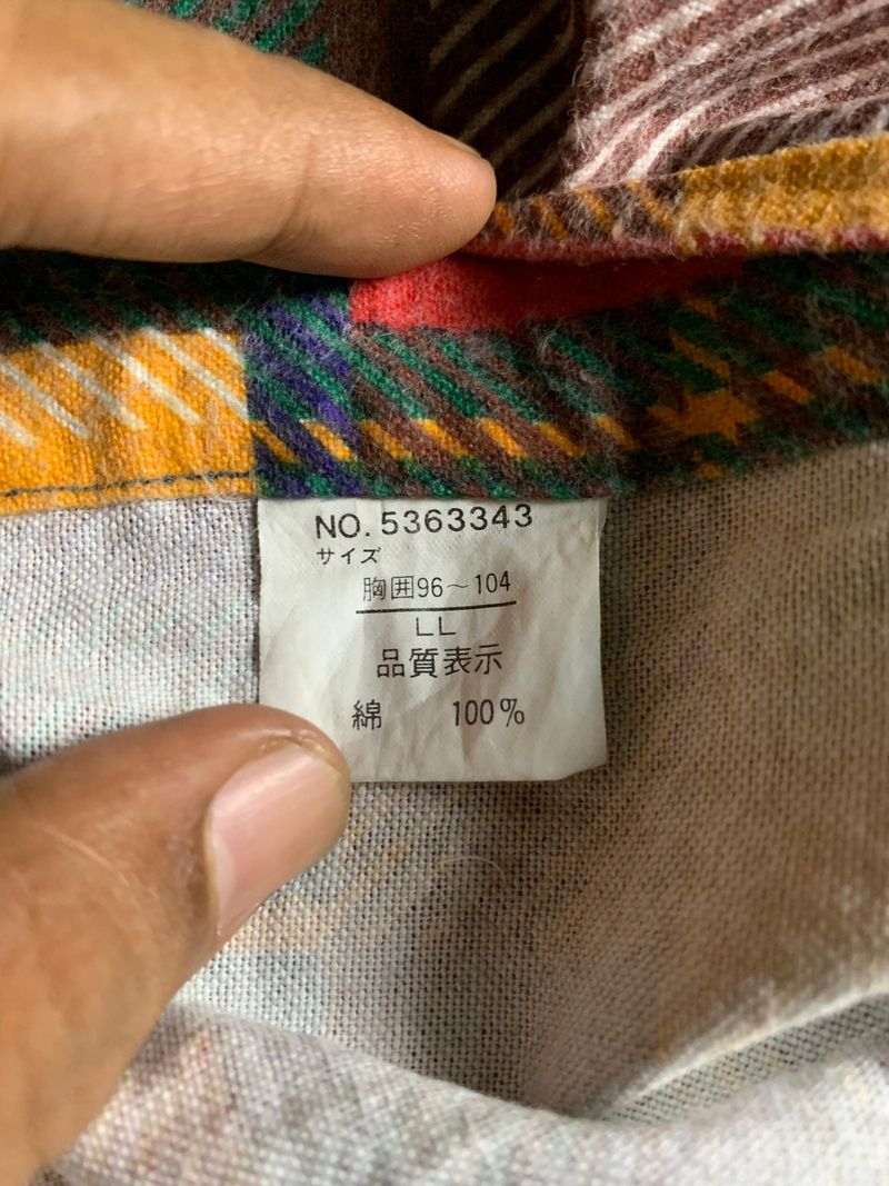 LA.Times Pattern Patchwork Double Pocket Flannel Shirt, foto 7