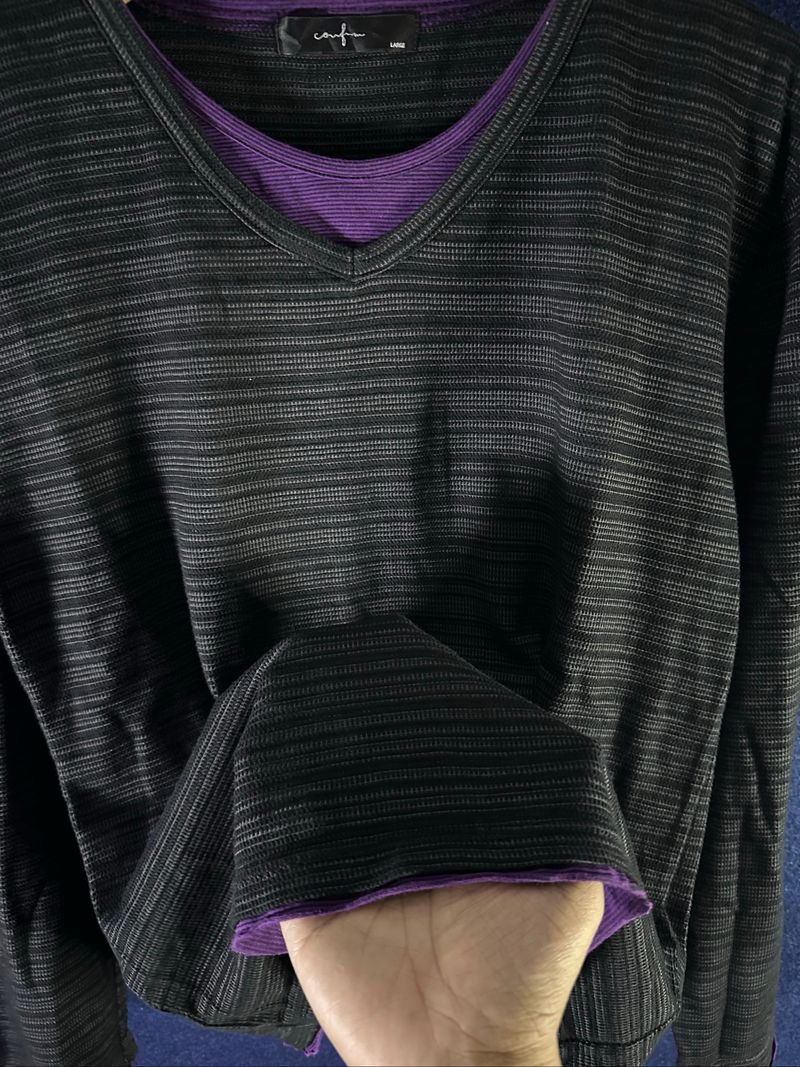 Y2K Japanese Doublelayer Ribbed Longsleeve Punk/Gothic Style, foto 5