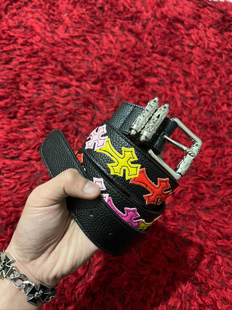 alternatif chrome hearts belt leather patch black, foto 6