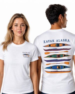 SDIE Glacier Bay "Kayak Alaska" Graphic Tourist Tee M