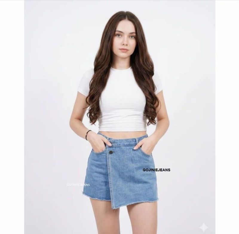 Celana rok jeans pendek preloved, foto 2