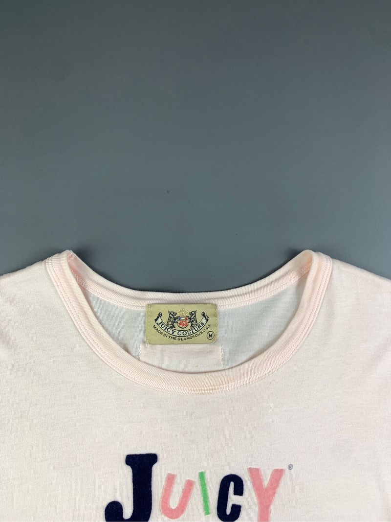 Juicy Couture Soft Pink Velour Print Tee (M), foto 6