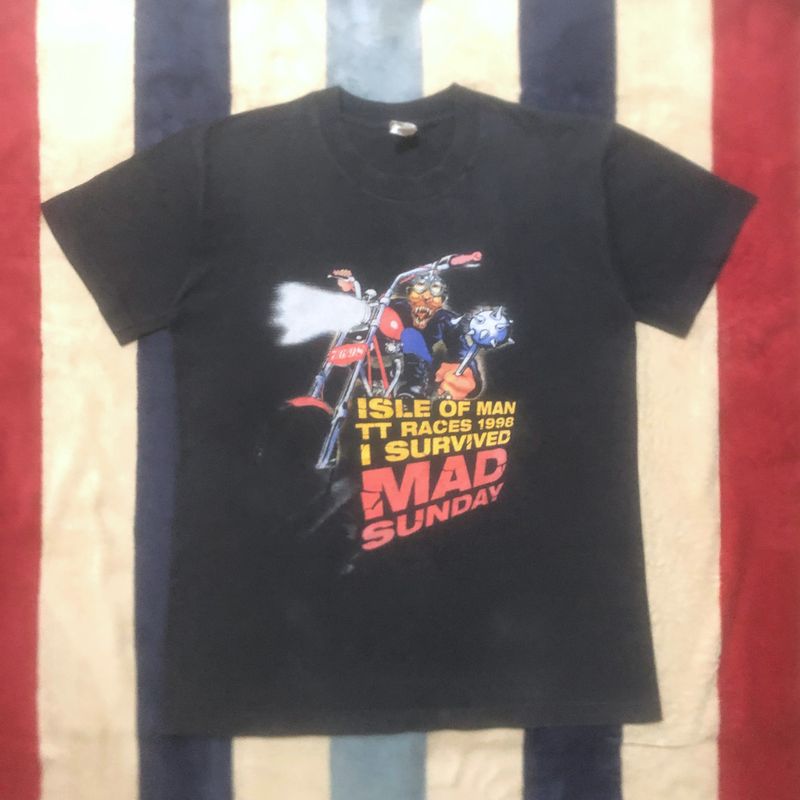 Vintage 1998 Isle Of Man TT Mad Sunday Single Stitch T Shirt