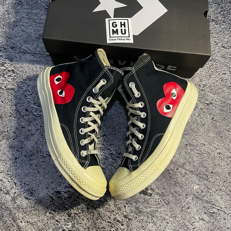 Converse CDG Hi Black White, foto 2