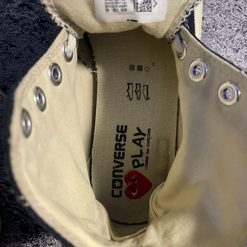 Converse CDG Hi Black White, foto 8