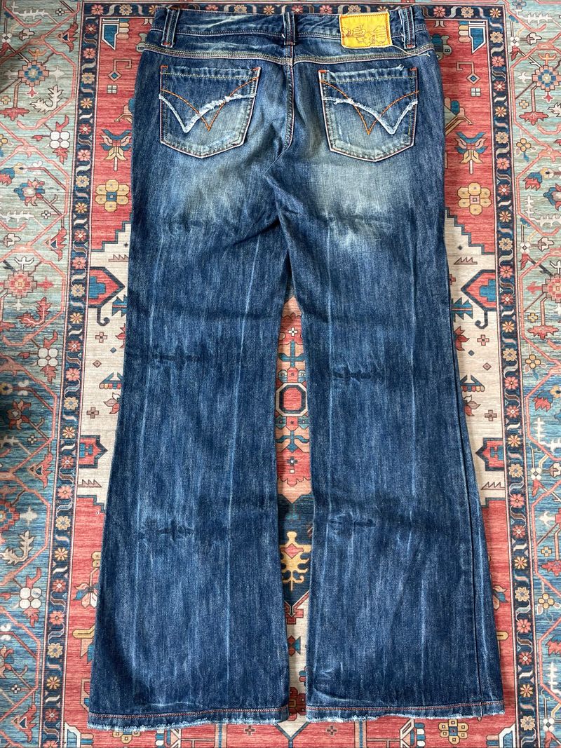 • "BRUSH" BOOTCUT JEANS VINTAGE LIGHTNING BLUE WASHED •, foto 5