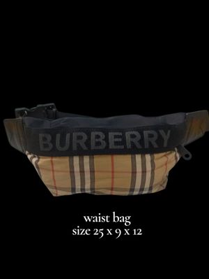 preloved tas selempang waist bag Burberry 25 x 9 x 12