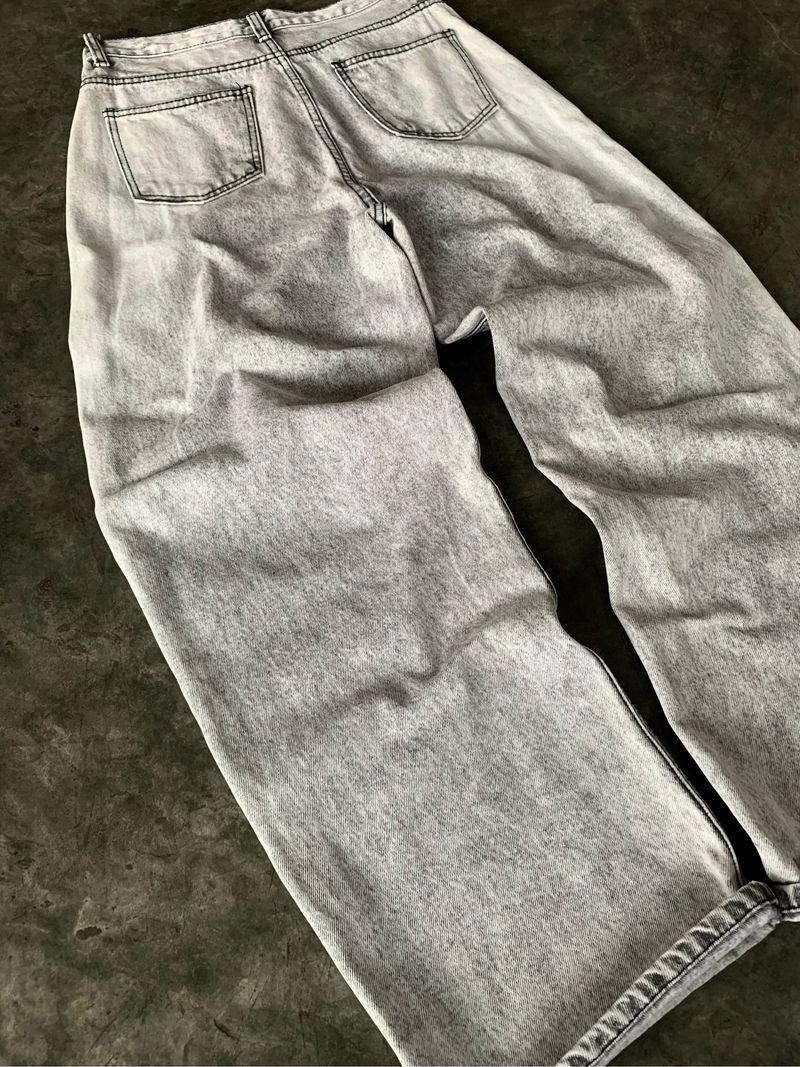 BAGGY SILVER GREY WASHED JEANS, foto 10