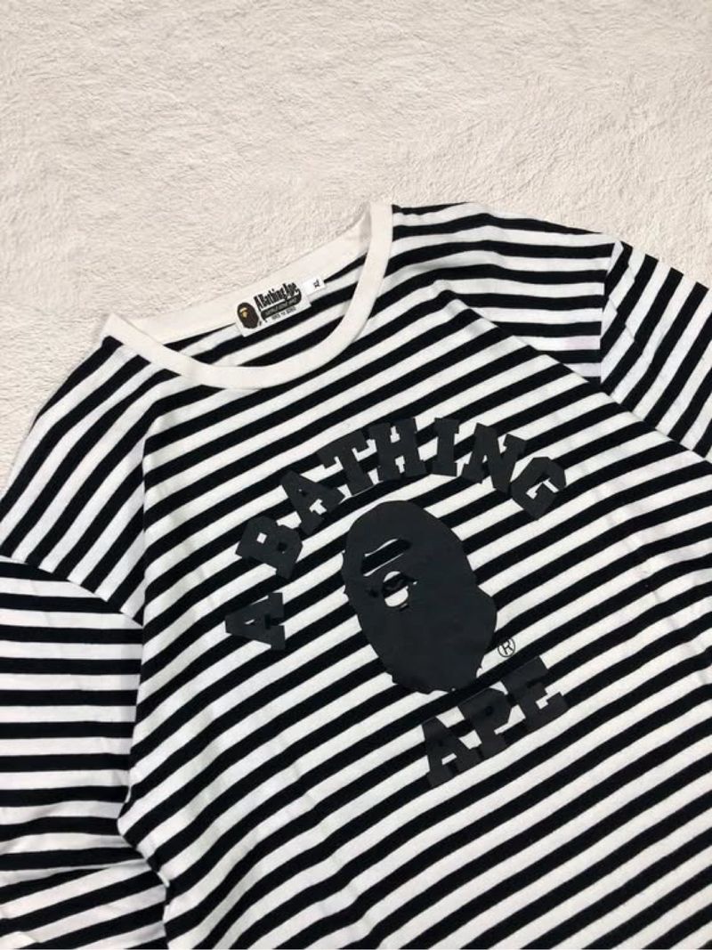 Bape A bathing ape stripe longsleeve tshirt, foto 2