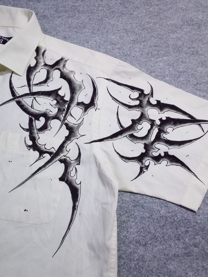 BOXY SHIRT HANDMADE PAINTED TRIBAL, foto 4