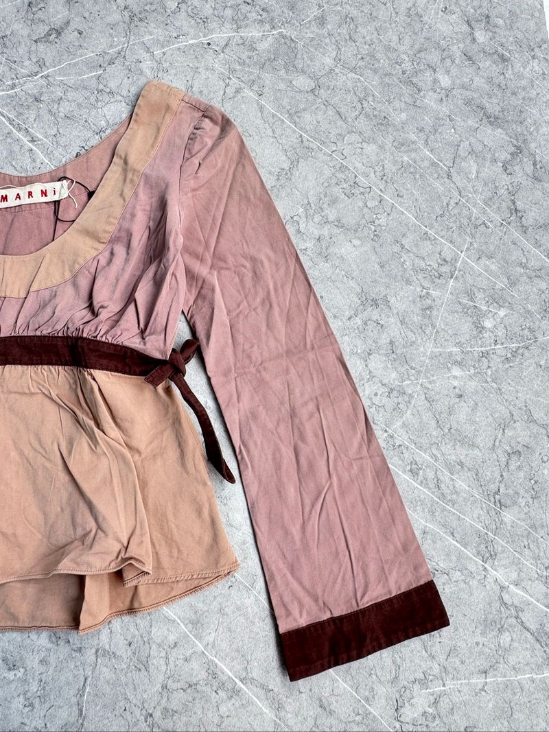MARNI Colorblock Peplum Top, foto 4
