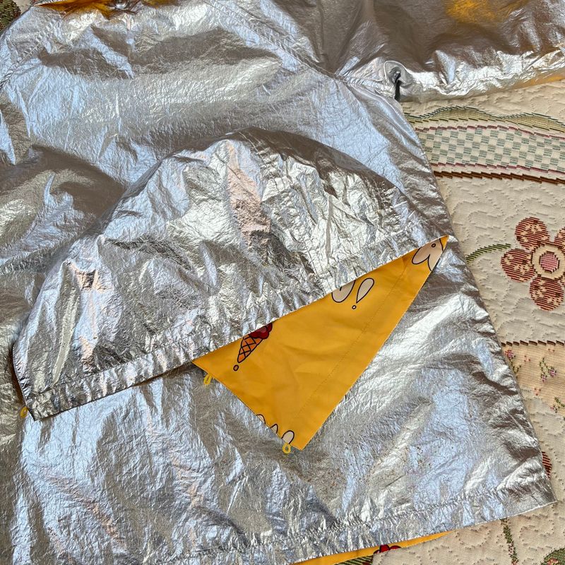 Raincoat jacket anak bebedepino reversible kuning keren, foto 10