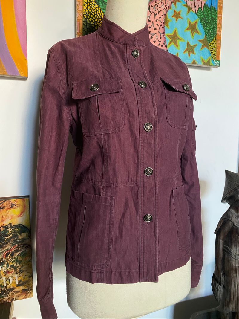 Jaket vintage burgundy, foto 3