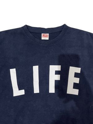 life archive arch logo tee navy blue