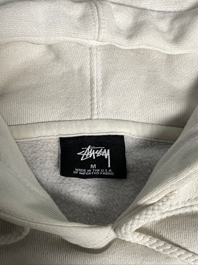 Stussy basic white hoodie, foto 4
