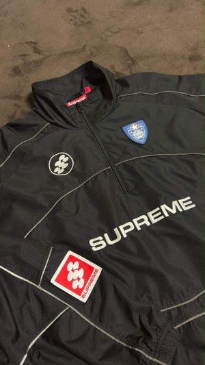 supreme reflective piping pullover black 24aw