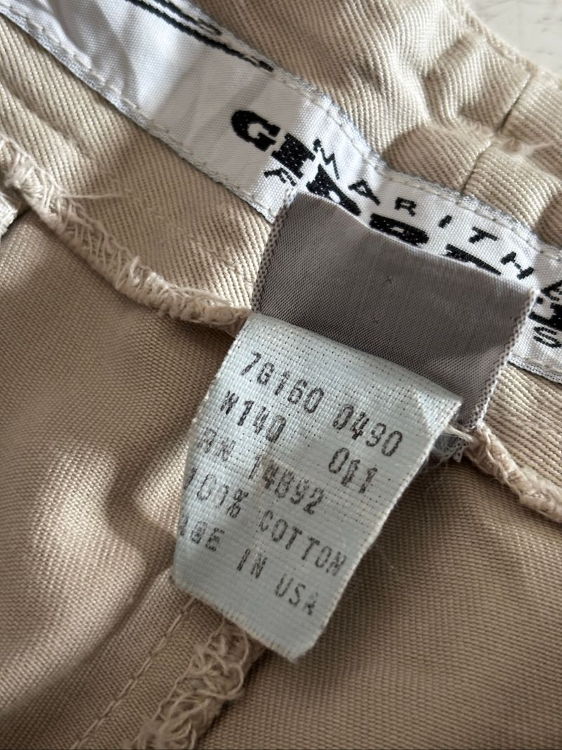 Marithé François Girbaud Pleated Chino Pants Khaki Beige, foto 8