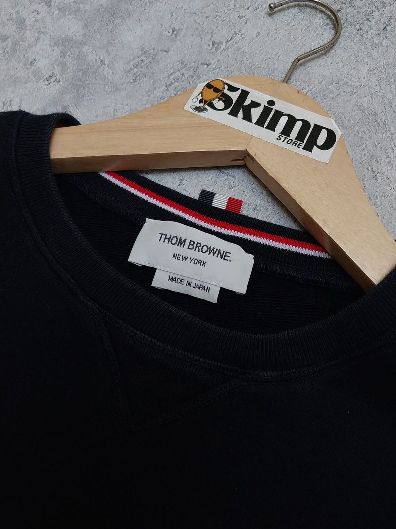 Thom Browne 4 Bar Crewneck Navy, foto 3