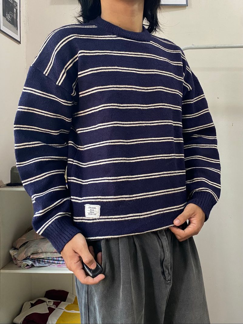 Knitwear stripe pattern dark colour good material Adam freak, foto 4