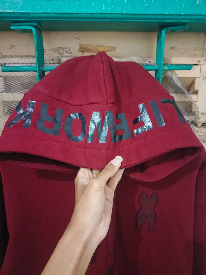 Life Work Casual Hoody Pria red, foto 3