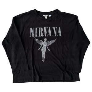 H&M Vintage Y2K T-shirt Pria black