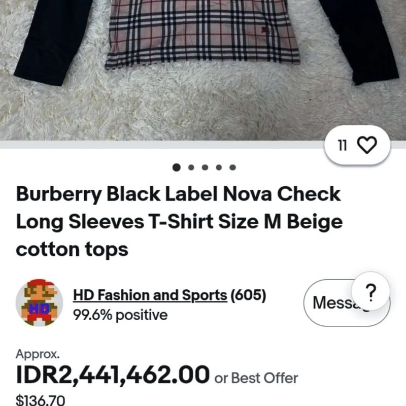 Burberry Black Label Nova Check Long Sleeves, foto 3