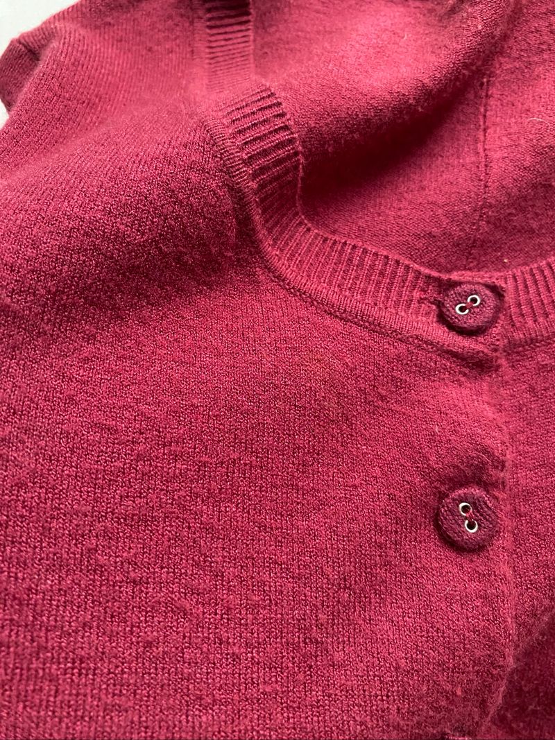 Cardigan - beet red/merah bit . batch 4, foto 6