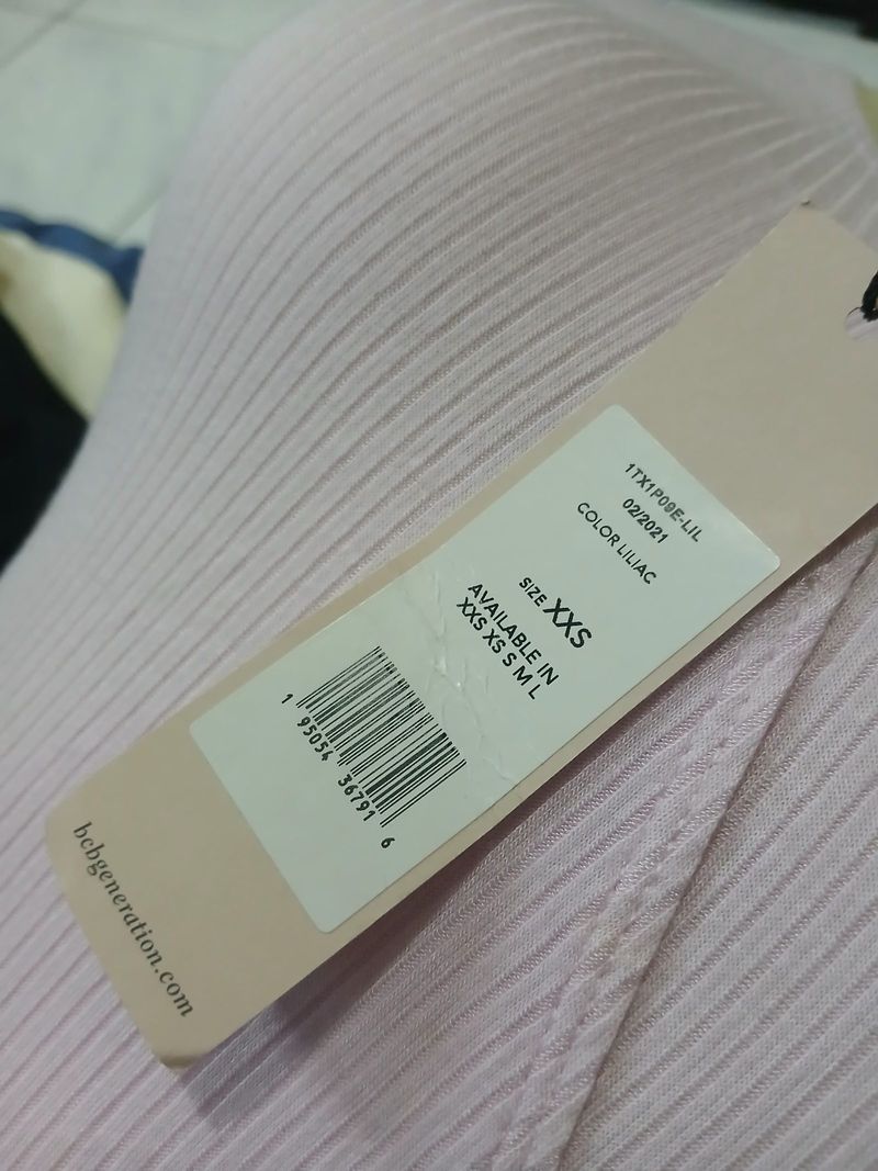 BCBGeneration Lilac Ribbed Wrap Bodysuit Backless Fit XS-M, foto 5