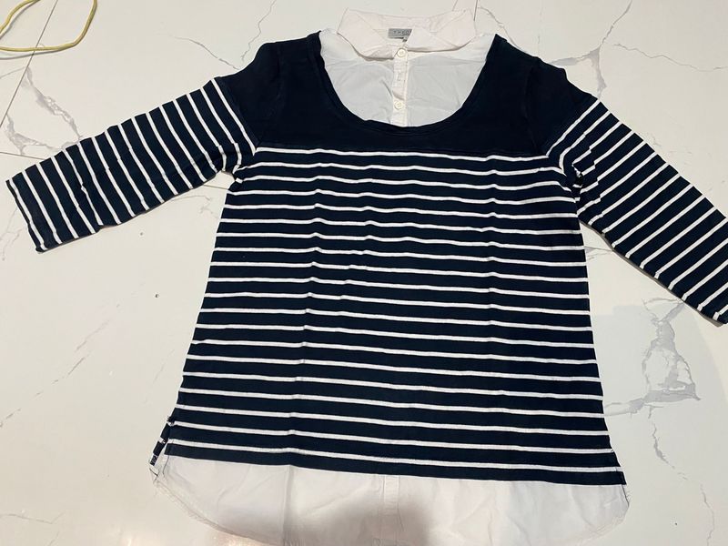 Layered striped blouse, foto 2