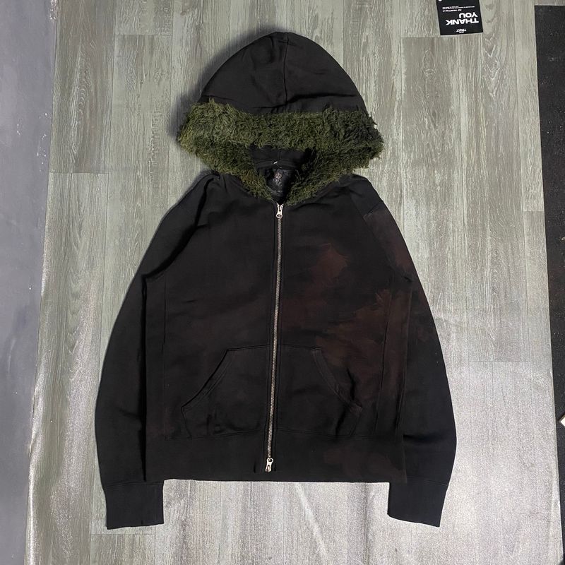 Y2k Fur Hoodie Double Zip, foto 2
