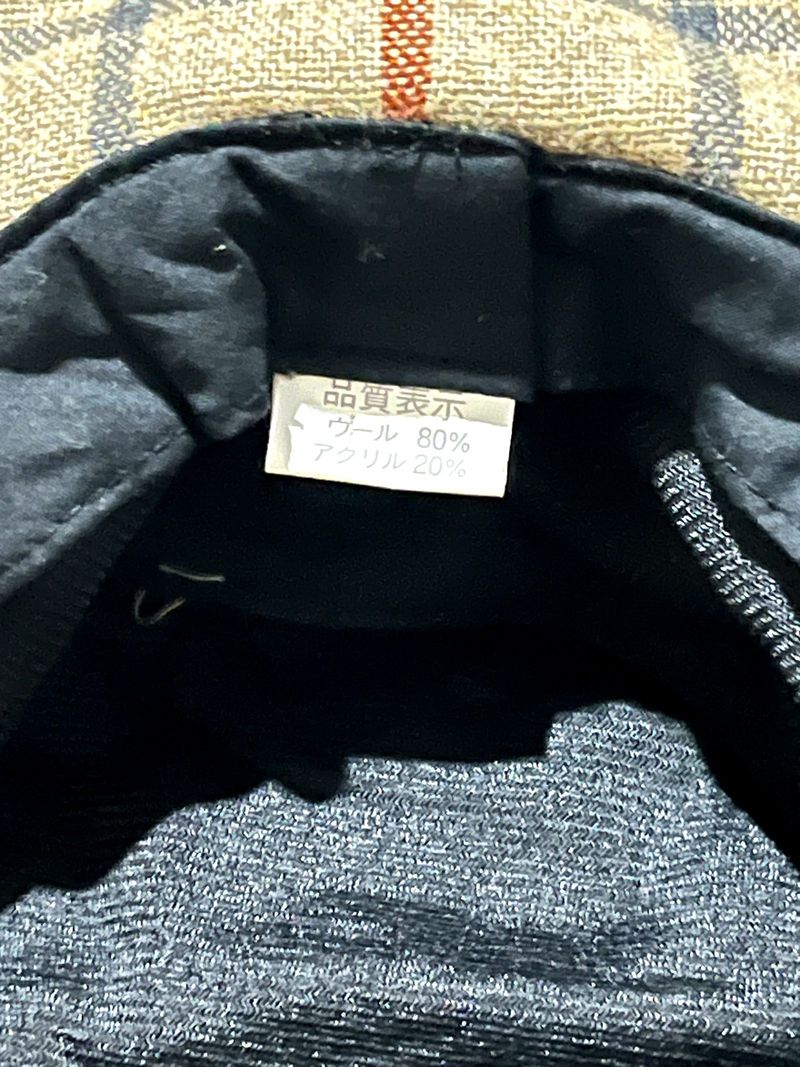 Vintage Wool Bucket Hat Check Beige, foto 3