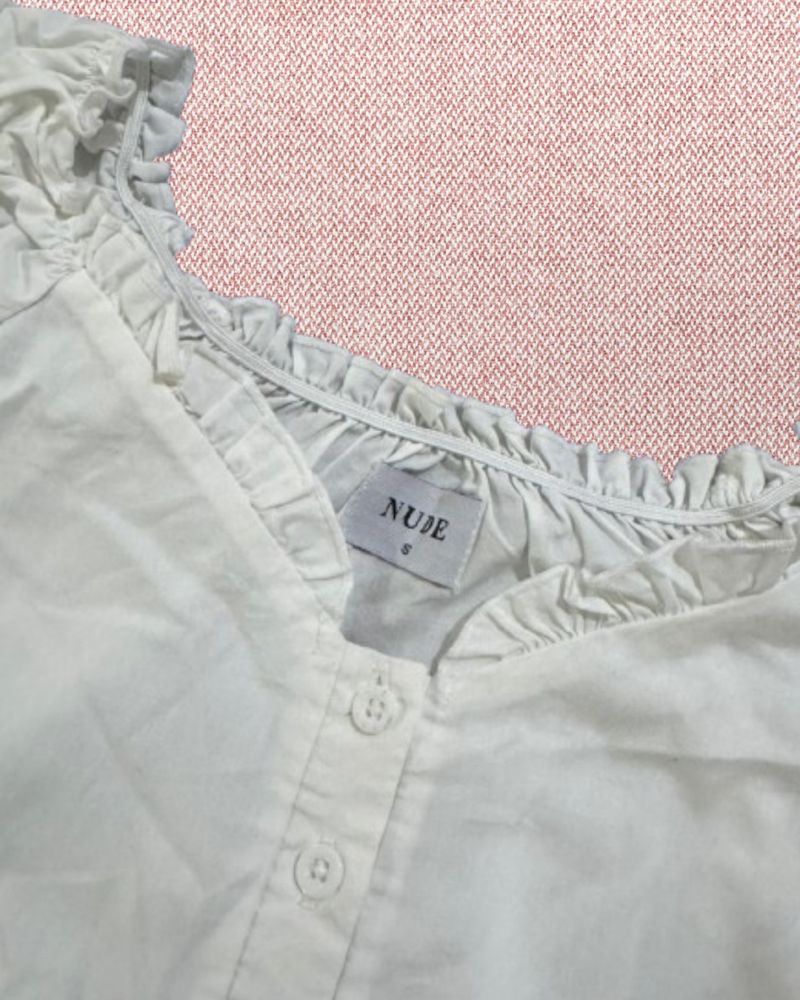 NudeTheLabel Top / white top / summer top, foto 2