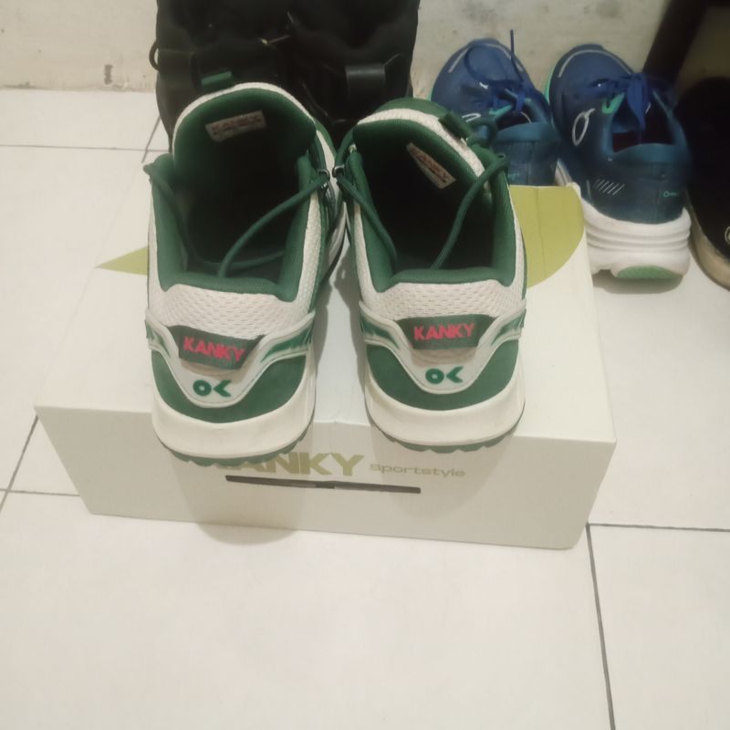 Gorpcore Casual Sneakers Pria white green, foto 3
