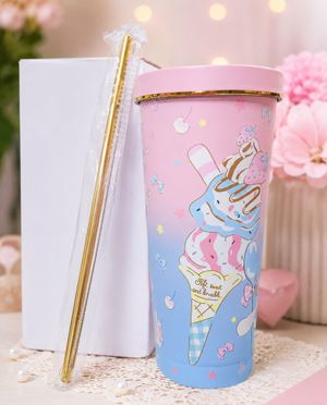 Tumbler custome Panas & Dingin 800ml + Sedotan Stainless