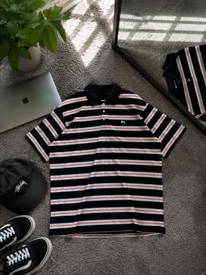 Stussy Ausie Polo Shirt Stripe Release