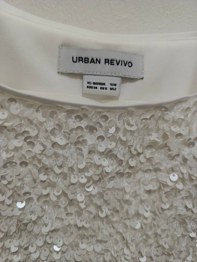 White sequin mini dress, foto 2