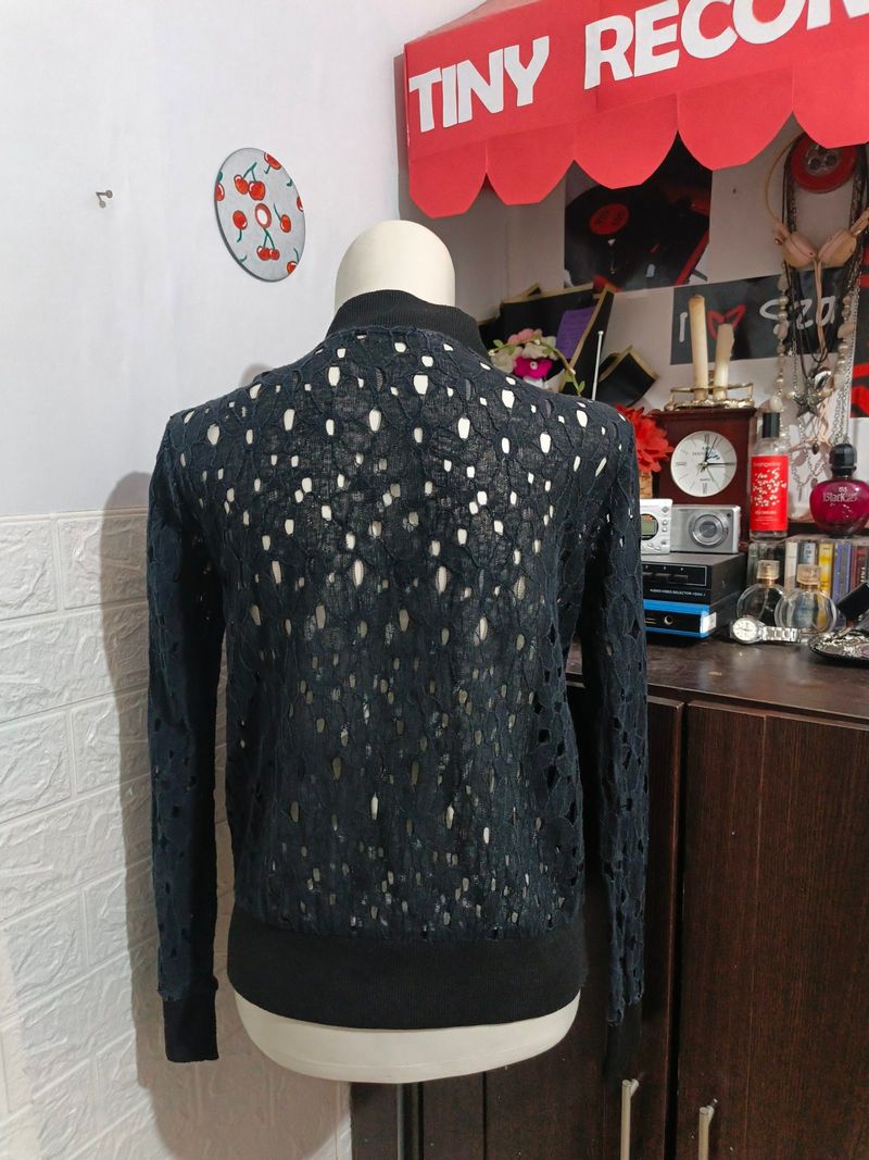 grunge goth alt black lace jacket, foto 5