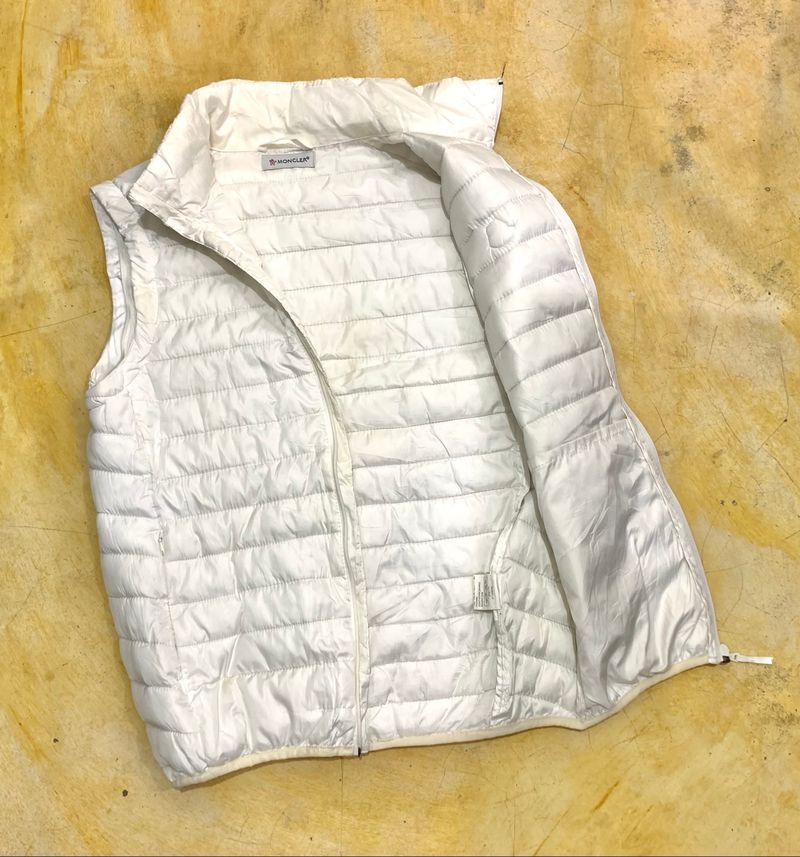 Moncler Vest White Puffer Bulu Angsa, foto 4