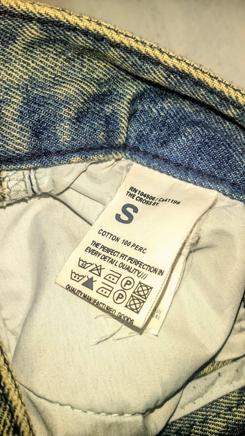 Celana Jeans Loose Light Washed Blue Denim, foto 5
