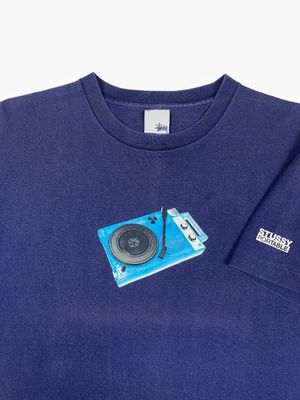Stussy Streetwear T-shirt Pria navy