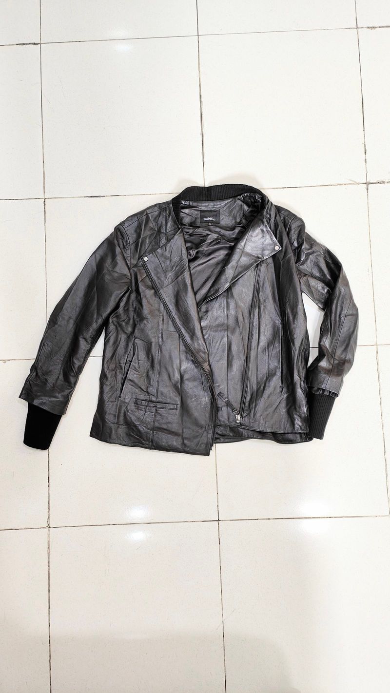 Asymmetrical leather jacket, goth jacket, avant garde y2k, foto 3