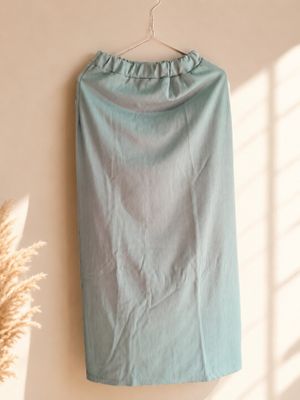Rok Span Panjang Sage Green Rib Knit