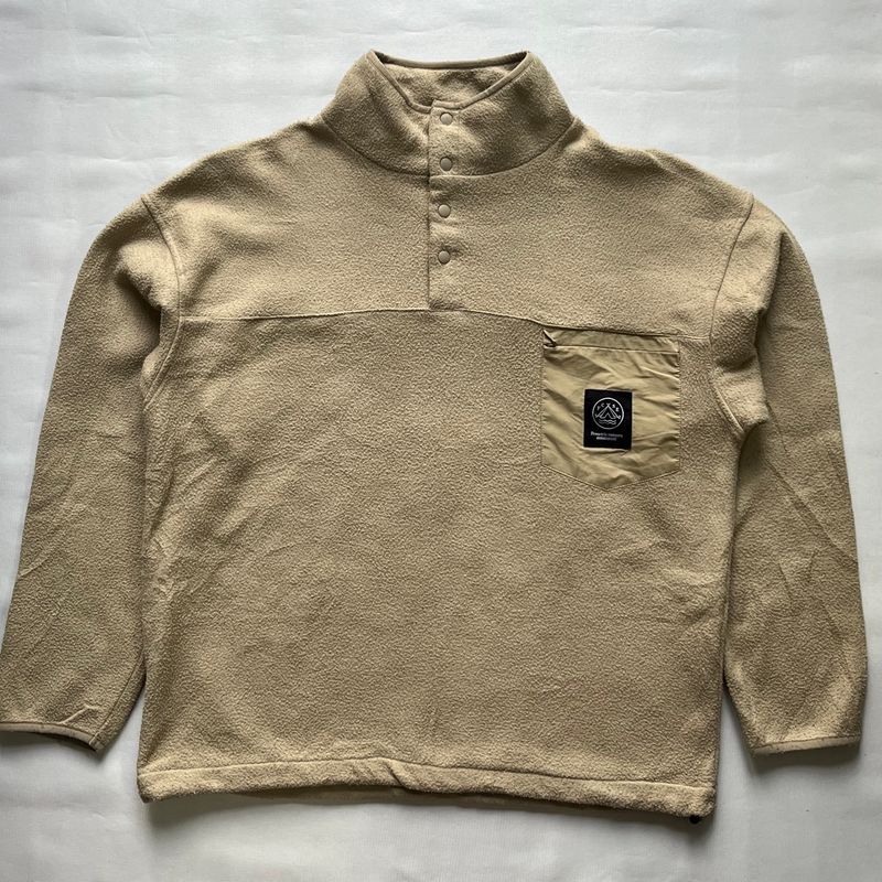 Ciao Panic Typy Half Button Up Brown Outdoor Pullover Fleece, foto 3