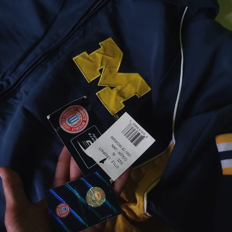 Michigan university varsity jacket big logo, foto 8