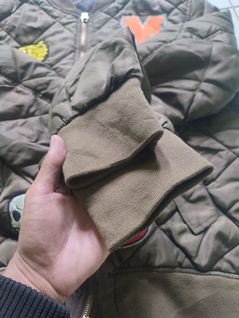 Zara Man Quilted bomber full patches jacket, foto 6