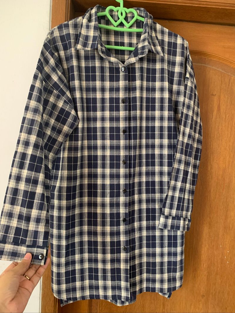 kemeja navy blue kotak kotak, foto 2