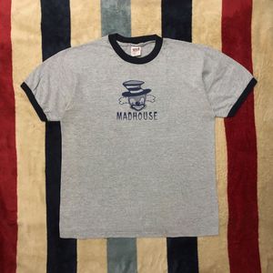 Vintage 90s MADHOUSE SIngle Stitch Ringer T-Shirt