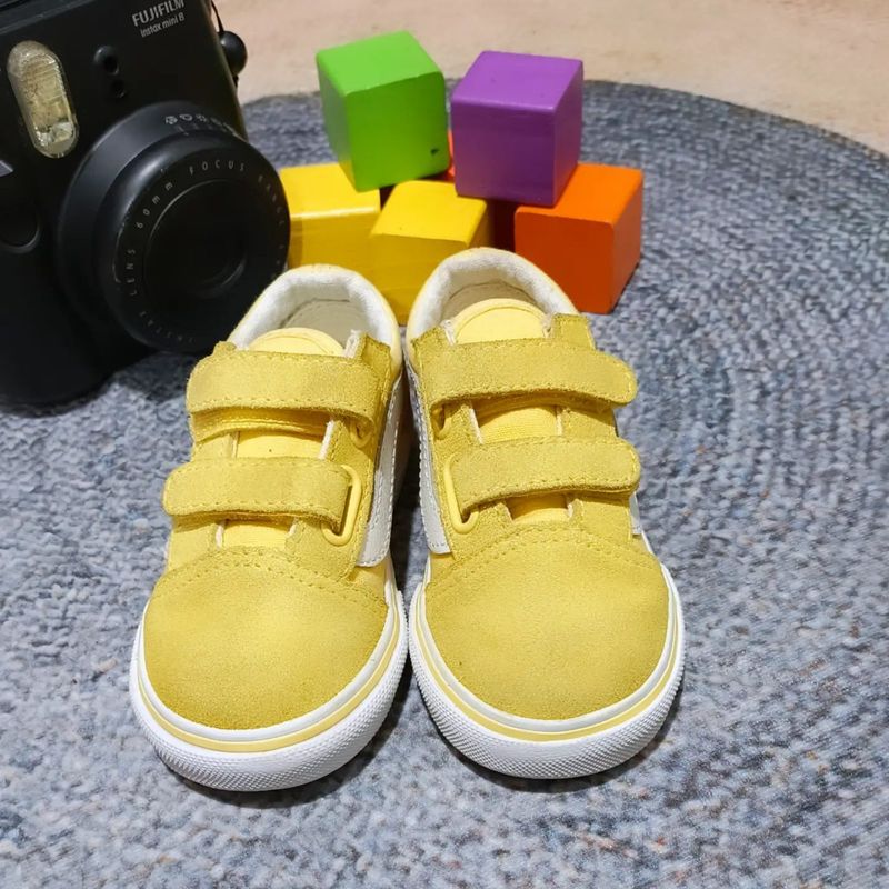 Vans Old Skool V Yellow Infant Sneakers Original, foto 2