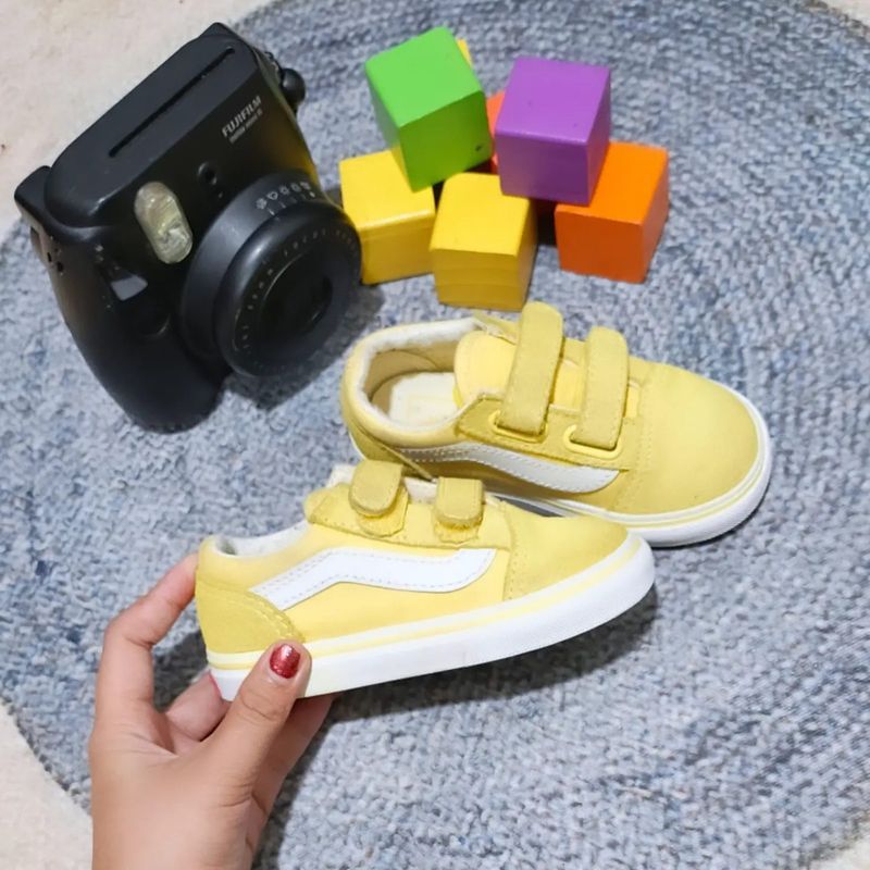 Vans Old Skool V Yellow Infant Sneakers Original, foto 3