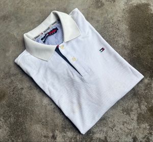 Tshirt Polo Tommy Hilfiger Putih Berkerah